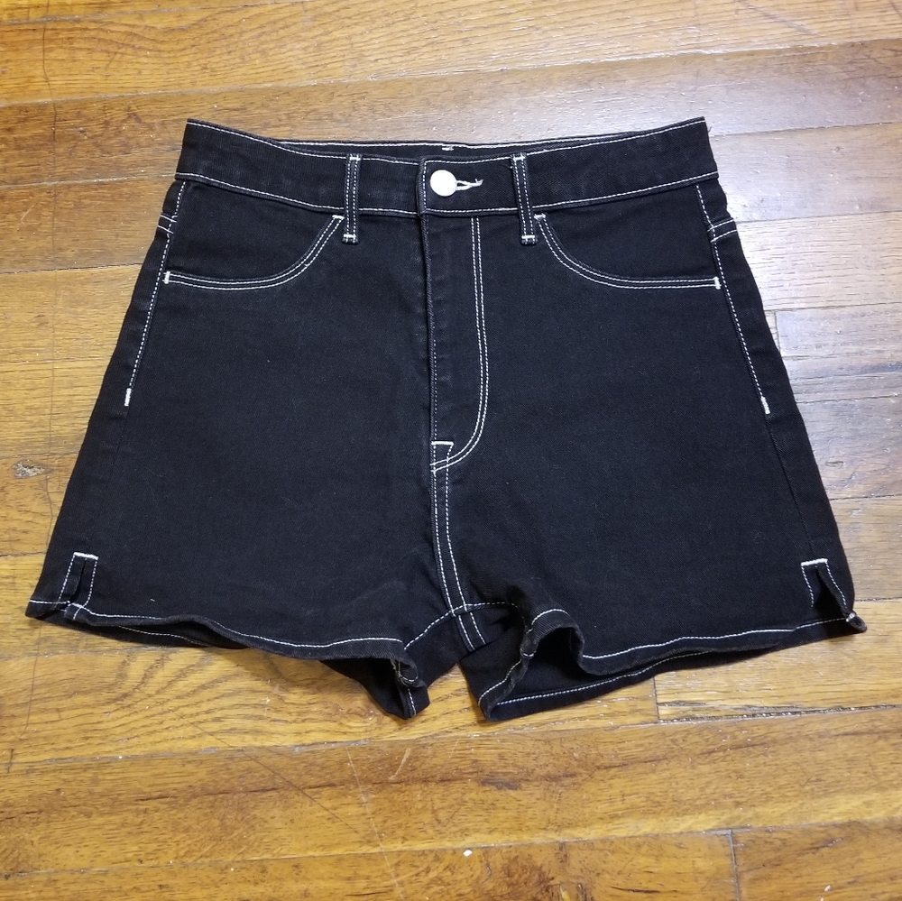 H&M black High waisted jean shorts size 2